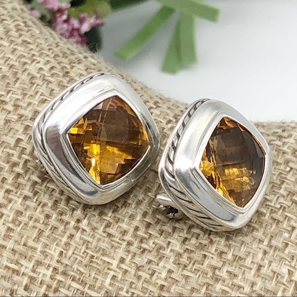 David Yurman Jewelry - DAVID YURMAN Citrine Albion Stud Earrings AUTHENTIC